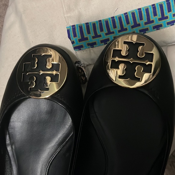 Tory Burch black/gold  Reva Ballet Mestico - Picture 5 of 5